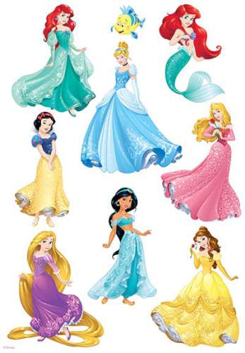Disney Princess Edible Icing Character Sheet - Click Image to Close